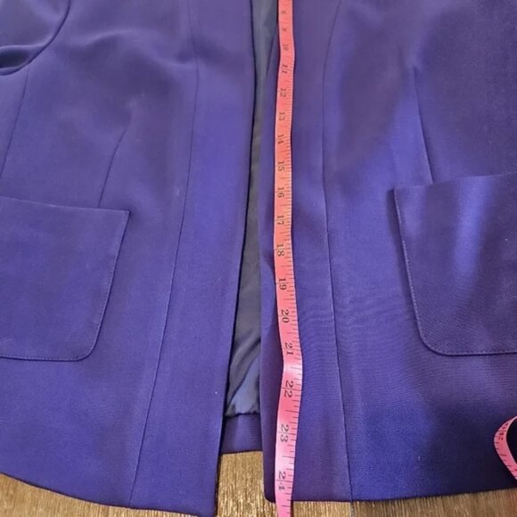 Nine West Women's Vibrant Purple Open Blazer, Lined, Size 16 - Picture 8 of 9